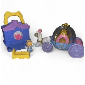Fisher-Price Little People Disney Princess Cinderella Carriage & Fold n Go Set